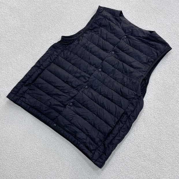 100 빈티지 브이넥 경량 패딩 조끼 0324E