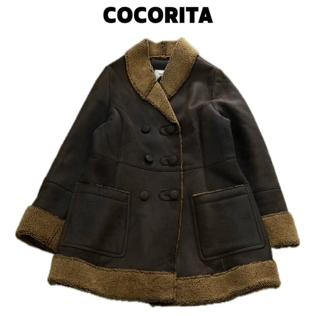 Cocorita 키즈 빈티지 양가죽 무스탕 코트