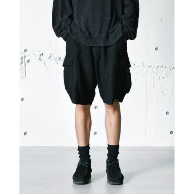 코모리 comoli 린넨 B.D.U 카고 쇼츠