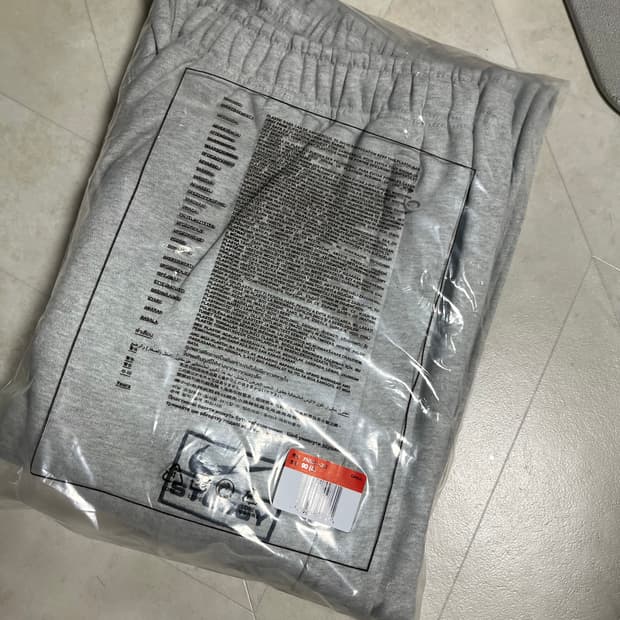 새상품(L)나이키x스투시 플리스 팬츠 그레이헤더