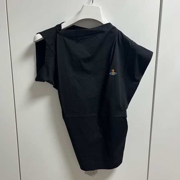 [XS,S,M,L]비비안웨스트우드 26ss 헤보 드레이프 티셔츠/블랙