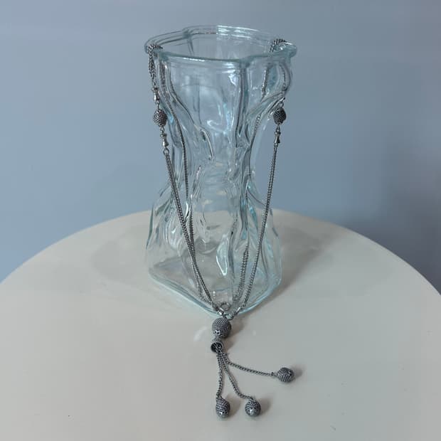 빈티지 볼 드롭 목걸이