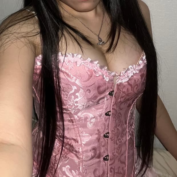 엔틱 페어리 레이스 핑크 코르셋 