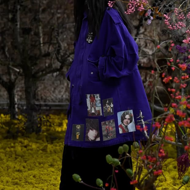 라프시몬스 21ss 데님 파카 퍼플 50