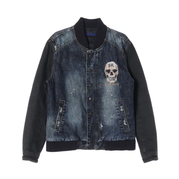 버커루 빈티지 데님 봄버 L