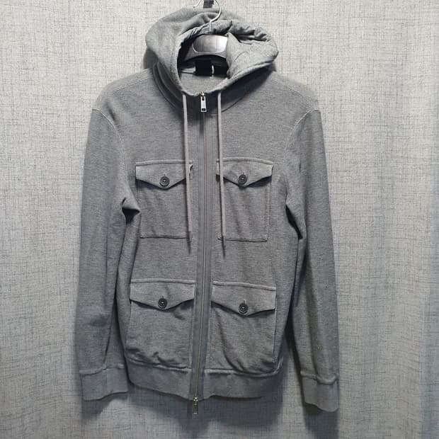 아르마니익스체인지  남성 포켓 레귤러핏 니트 후드집업 