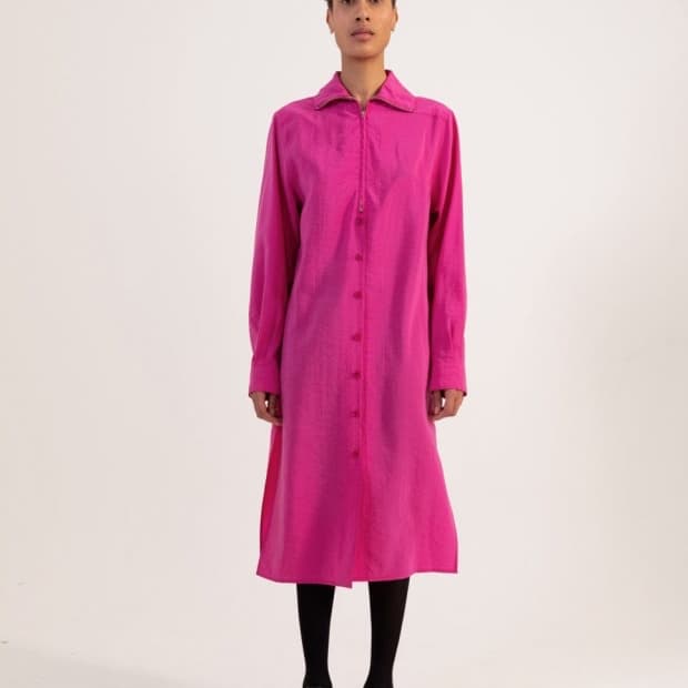 르메르 드라이실크 하이넥 원피스