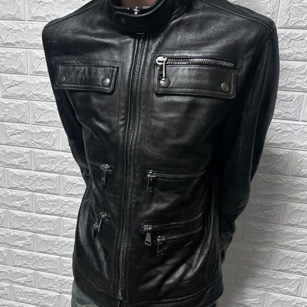 Dolce & Gabbana multi zip leather jacket