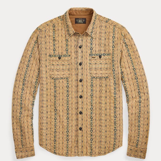 더블알엘 rrl 자카드 워크셔츠 L