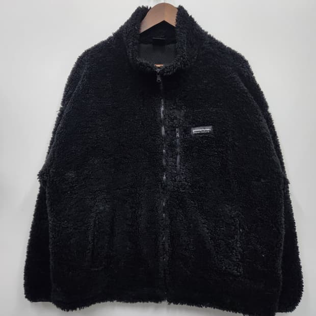 그루브 라임 블랙 후리스자켓