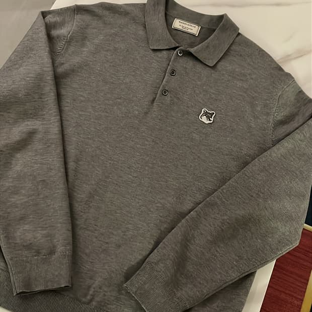 메종키츠네 카라 니트 XL 105