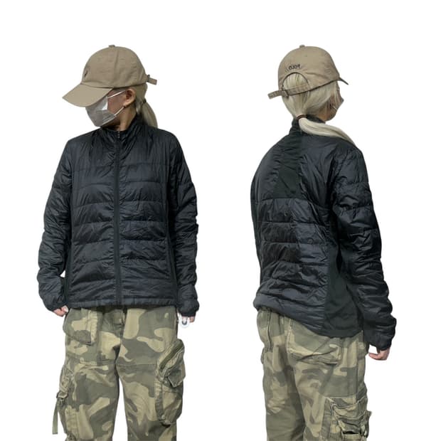 미즈노 블랙 경량 패딩 점퍼 L