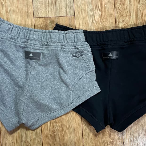 아디다스 스텔라맥카트니 숏팬츠 바지 그레이 블랙 팬츠