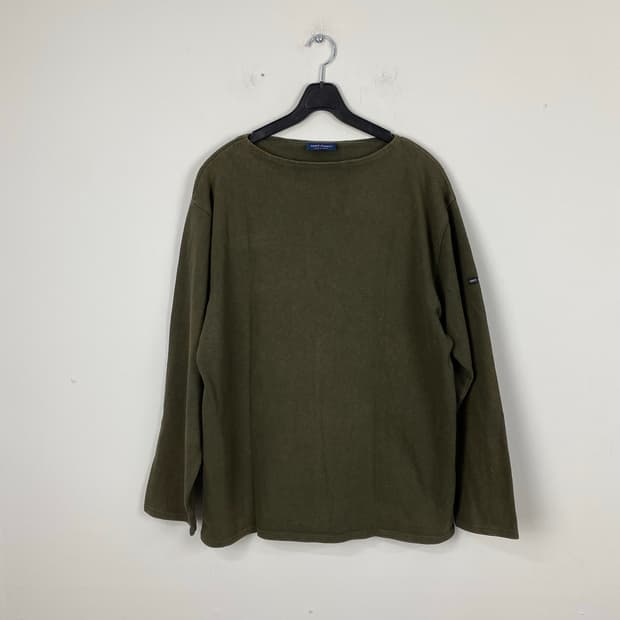 세인트제임스 보트넥 카키 롱슬리브 긴팔티 L