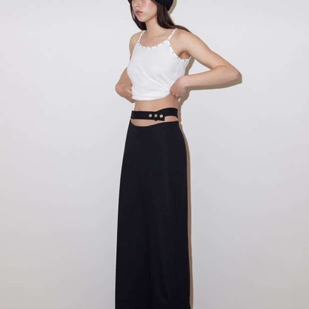 폴리수엠 벨트 스커트 