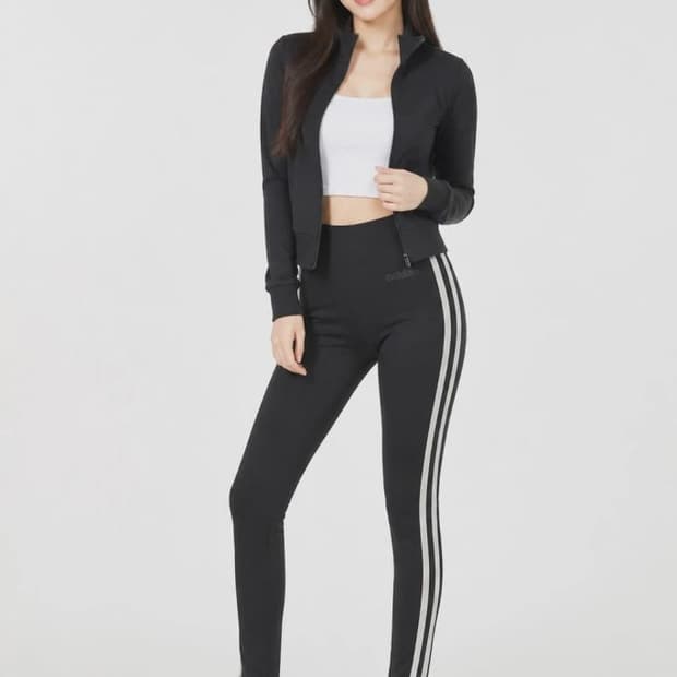 아디다스 블랙 여자 XS 레깅스 O1182