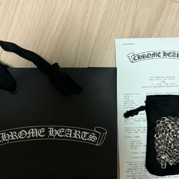 크롬하츠 페이퍼체인 스몰 24인치 새상품