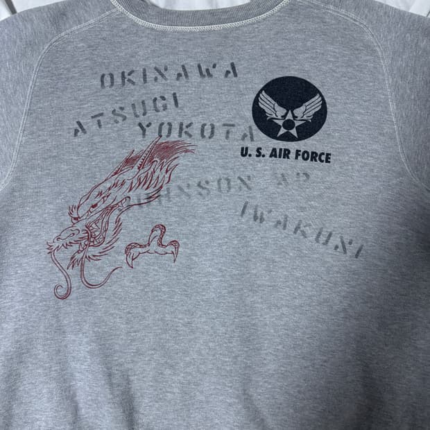 버즈릭슨 usaf 스텐실 프린트 스웨트셔츠