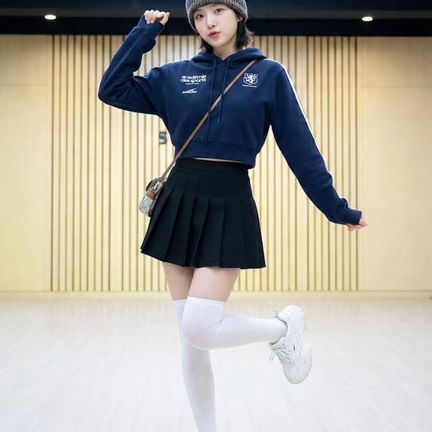 BADBLOOD 배드블러드 아카데미 스포츠 크롭 후드티