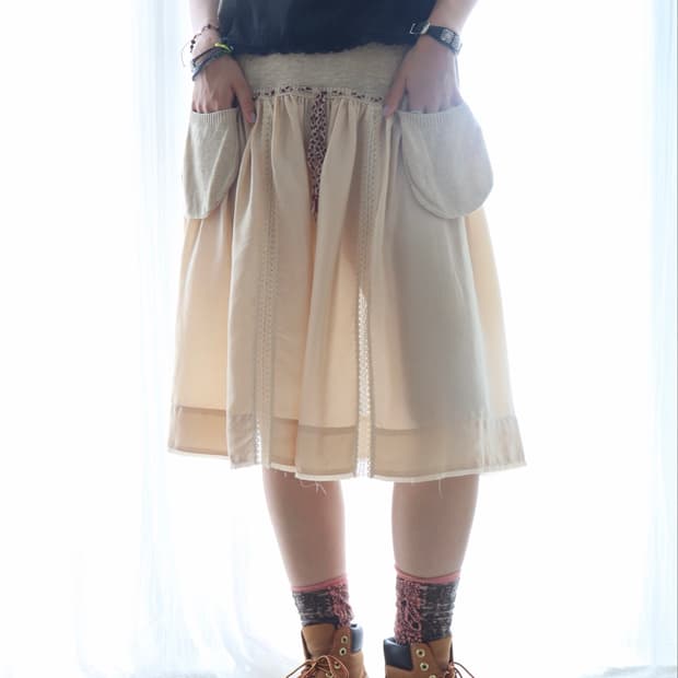 [Tsumori Chisato] Knit Layered Skirt