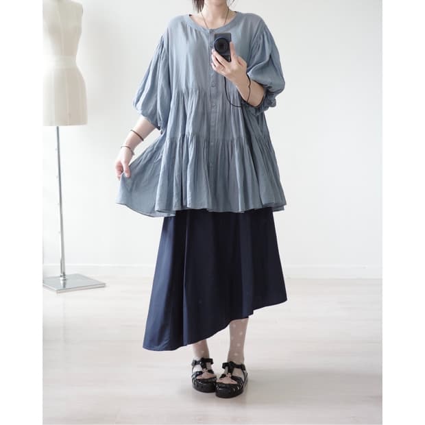 classical ELF Puff Shirring Blouse