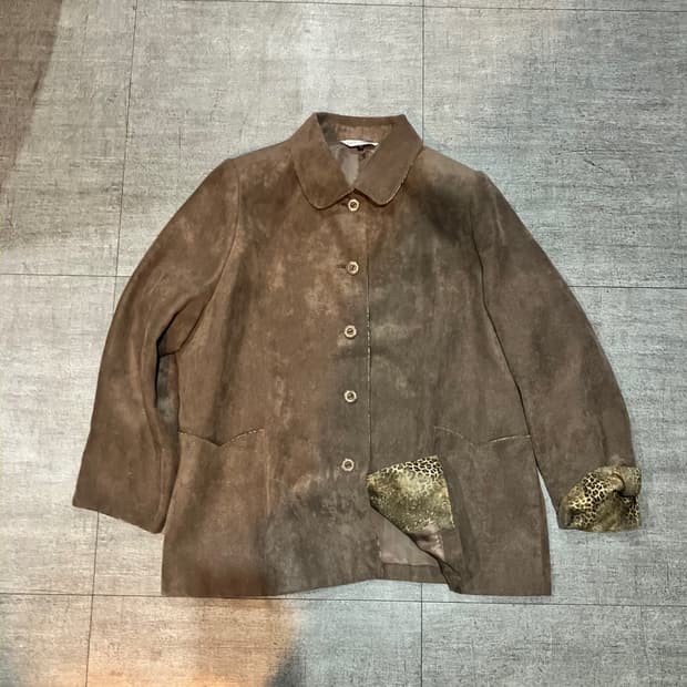 일본빈티지 Neufrau 오리엔탈보헤미안 아메카지 레오파드자켓