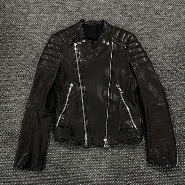급처 발망 스타일 바이커 램스킨 자켓