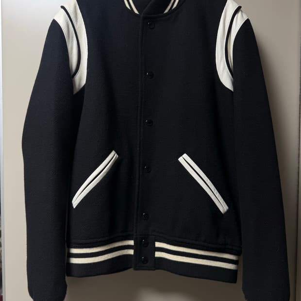 생로랑 울 테디 자켓