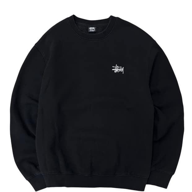 Stussy 스투시 빅로고 맨투맨 스웻셔츠 블랙 (L)