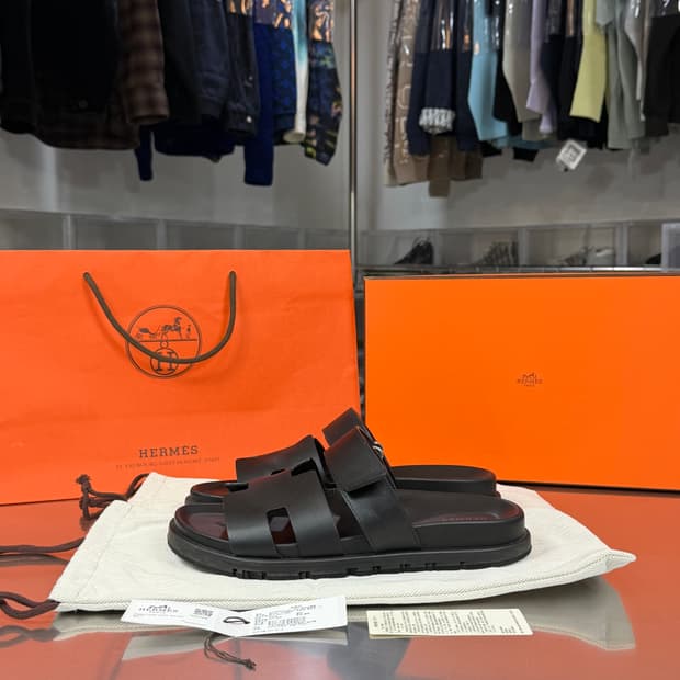 [리오브] 에르메스 시프레 카프스킨 샌들 슬리퍼
