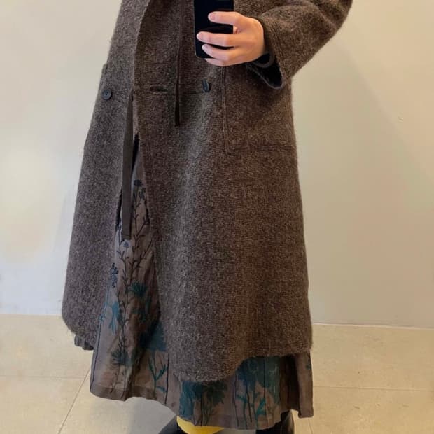 이세이미야케 플랜테이션 니트 코트