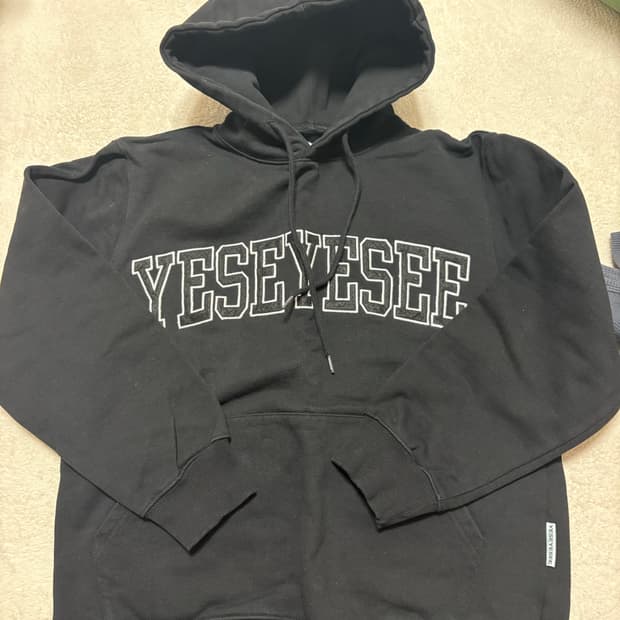 예스아이씨 블랙 후드티 S