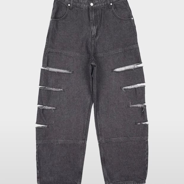 노매뉴얼 W.D DENIM PANTS - BLACK S