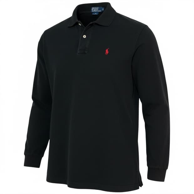 구형 폴로 랄프로렌 블랙 긴팔 카라티 S사이즈