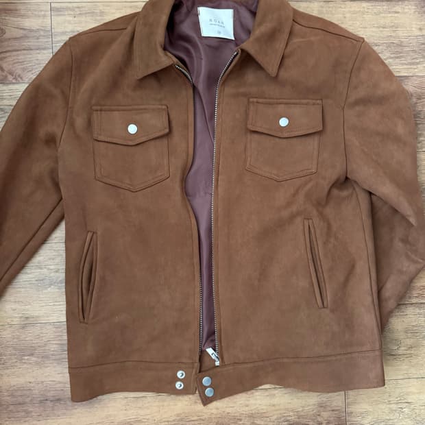 슬림핏 스웨이드 자켓