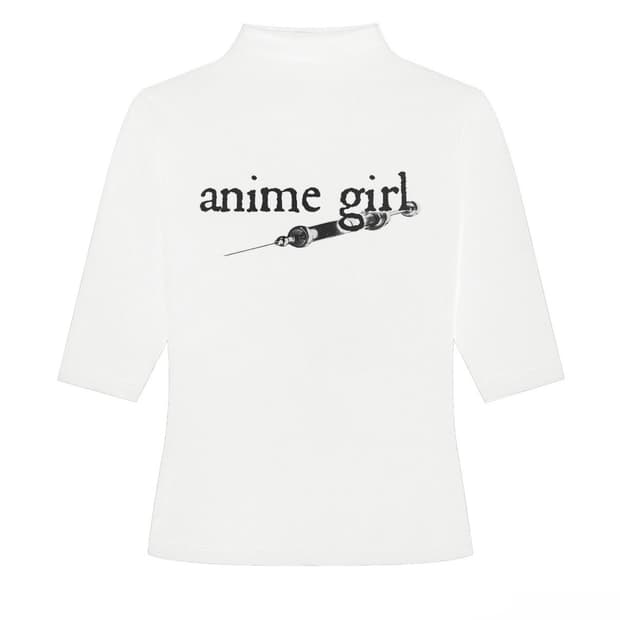 택O 새상품) 본네 anime mock neck top 화이트
