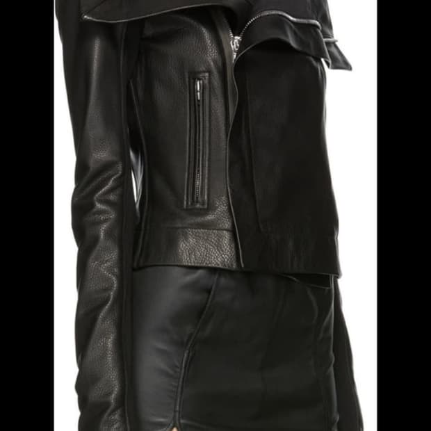 릭오웬스 드레이프 레더 자켓