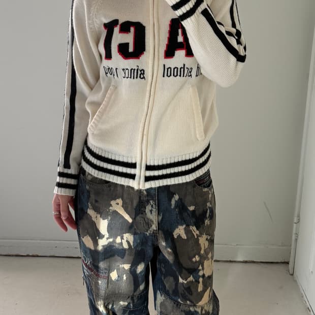 일본빈티지 SUNFORD CLUP 니트 가디건집업