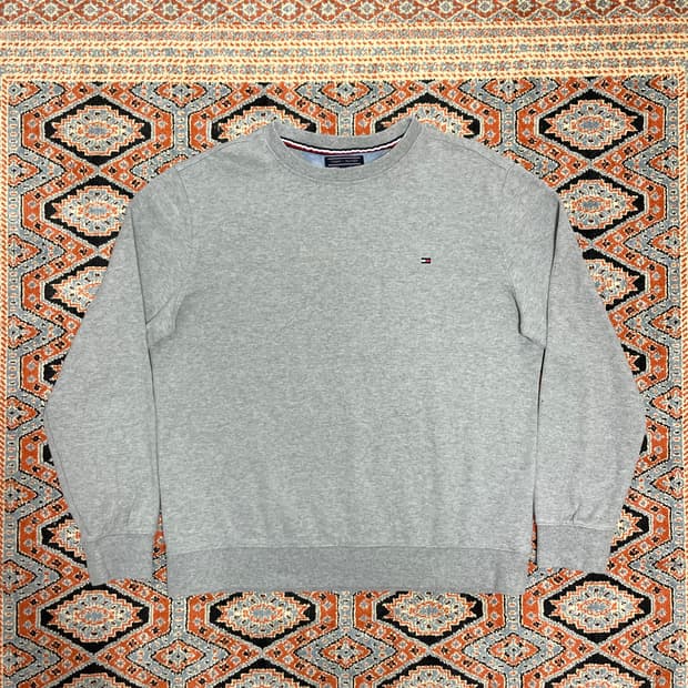 타미힐피거 그레이 코튼 맨투맨 남성L 