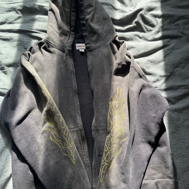 Kamiya 카미야 로프 블리치드 후드집업 M