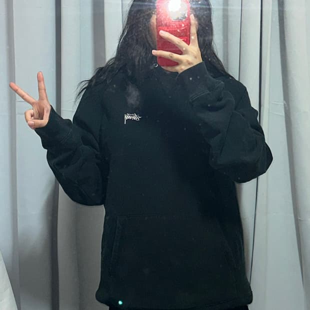 스투시 블랙 후드티