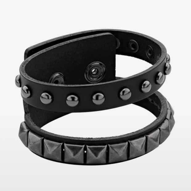 에브리벌스데이 Doublestudleather belt bracelet