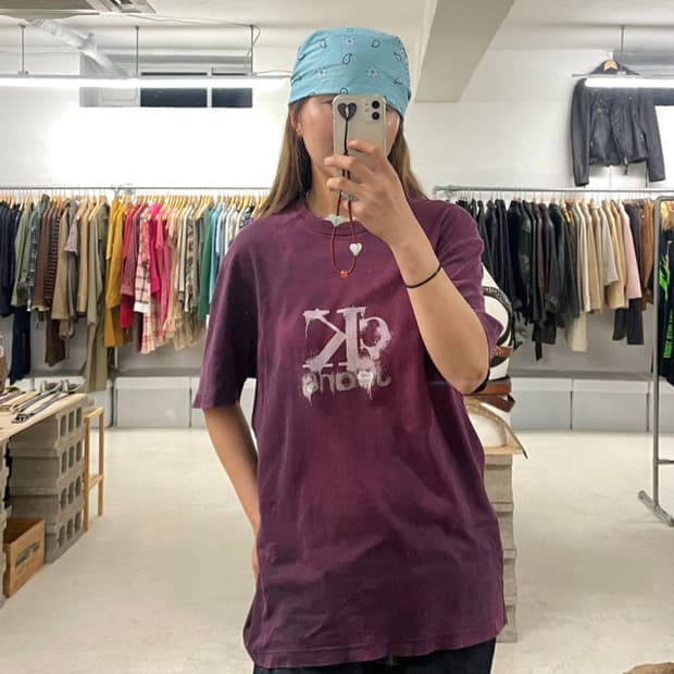 CALVIN KLEIN bleach washed t-shirts 
