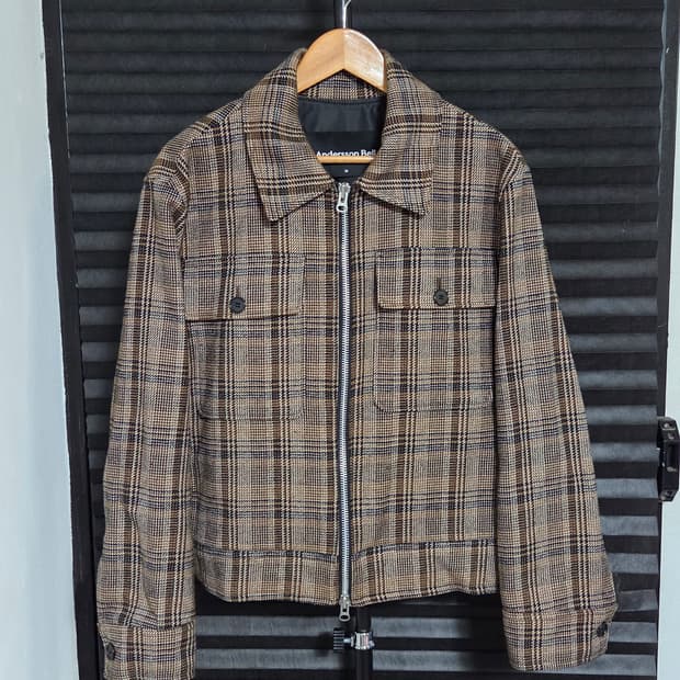 (정품) [앤더슨벨] 캐나다 체크 울 자켓 | 00109