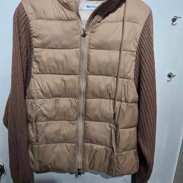 패딩니트후드자켓