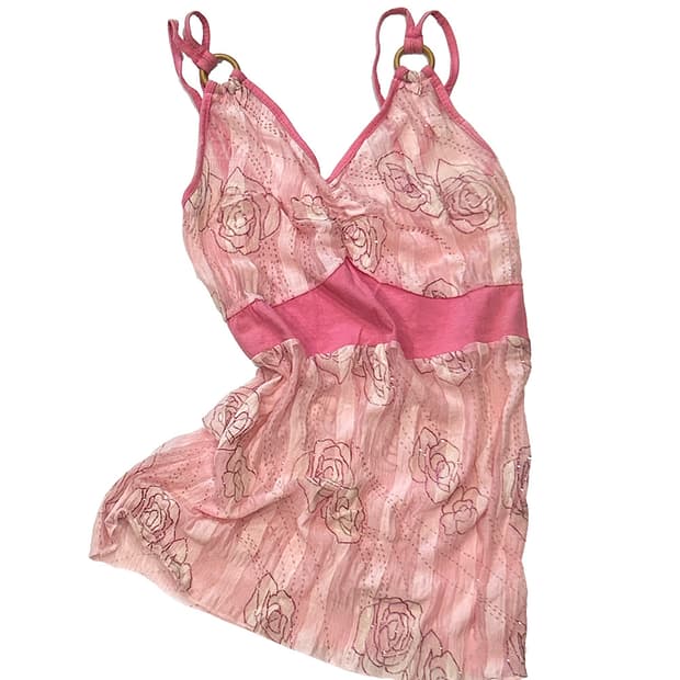 Striped rose camisole top