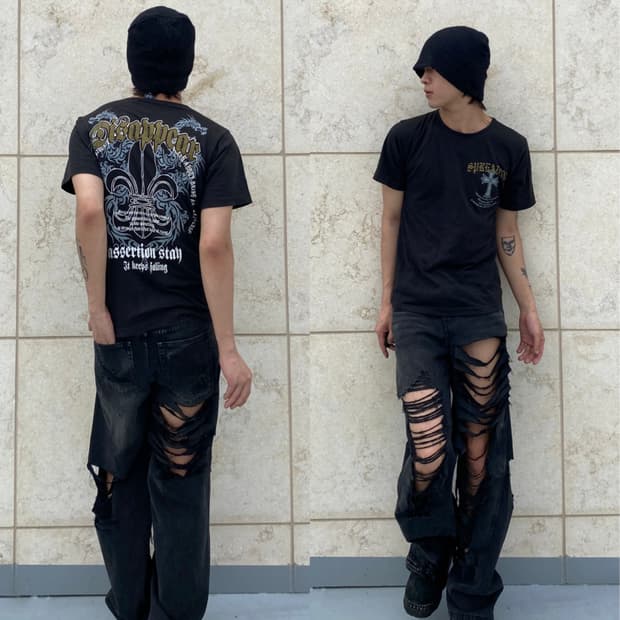 [JPN] Back Cross Print Tee