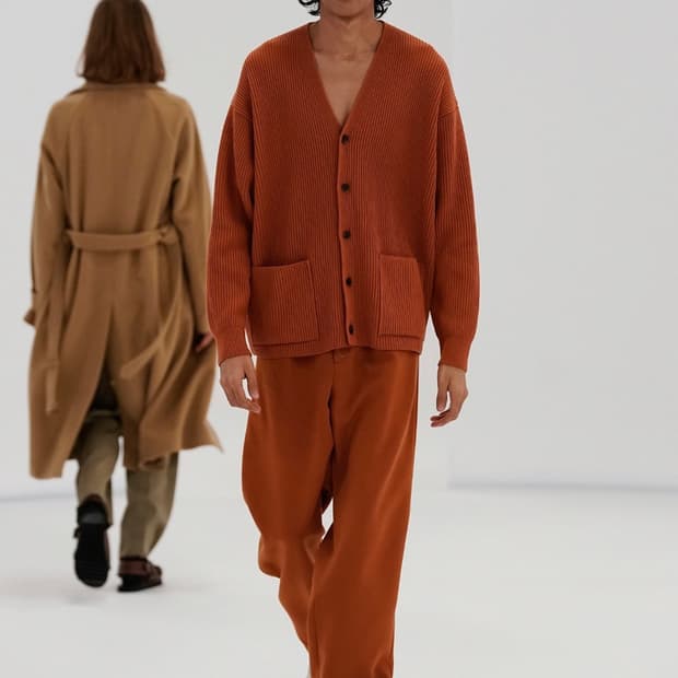 오라리 더블클로스 슬랙스 오렌지