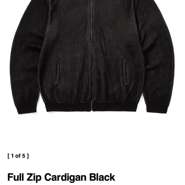 디스이즈네버댓 풀 집 가디건 블랙
