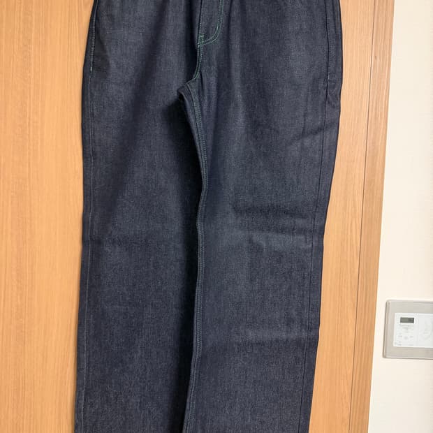 #0306 로셸 그린 스티치 와이드 진 48(32~33)